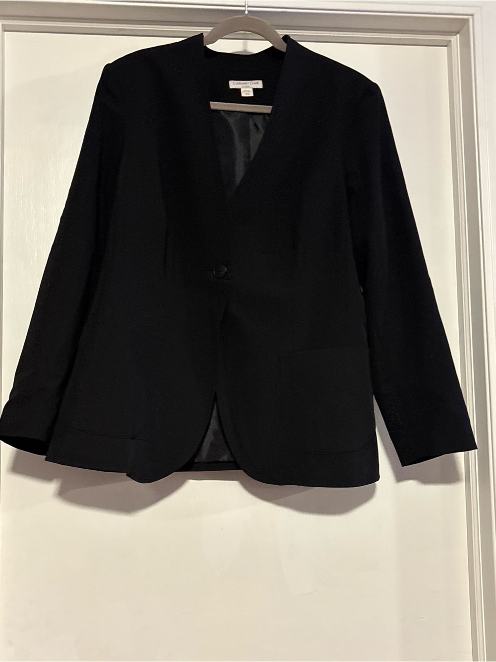 ⭐️Coldwater Creek Black V-Neck Single Button Blazer